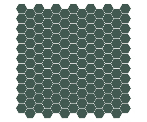 Mozaika Appiani Eden Bottiglia 30x30 Hexagon Matt. - zelená