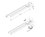 Rico, Držák Na Osušku Otočný, Délka 43 Cm, černá Mat KD-RICO-411