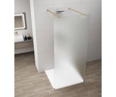 Polysan Esca Gold Matt Jednodílná Sprchová Zástěna Do Prostoru, Matné Sklo, 1100 Mm