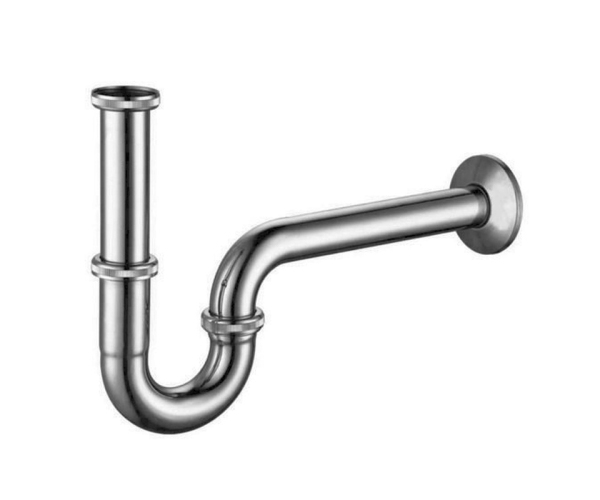 Mereo Umyvadlový Sifon Kulatý U, 5/4"x O 32 Mm, Celokovový, Chromovaný