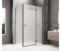 Polysan Globe Gun Metal Obdélníkový Sprchový Kout 800x900mm, Matné Sklo, Pravé
