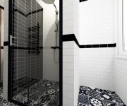 Retro obklad Equipe Cottage Black Matt 7,5x15 - černá
