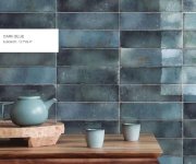 Obklad jako beton Estudio Hackney Dark Blue 6,9x24 - modrá