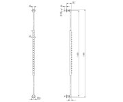 Sprchová Posuvná Otočná Tyč S Tryskami K Podomítkové Baterii, Délka 135cm - Chrom - Paradise AC750C
