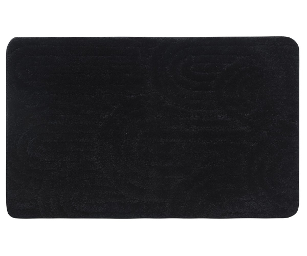 Aqualine Rist Koupelnová Předložka, 50x80cm, 100% Polyester, Protiskluz, černá