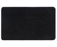 Aqualine Rist Koupelnová Předložka, 50x80cm, 100% Polyester, Protiskluz, černá