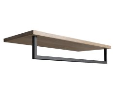 Sapho Ska Polička Na Ručníky S Hrazdou 600x250mm, Dub/černá Mat