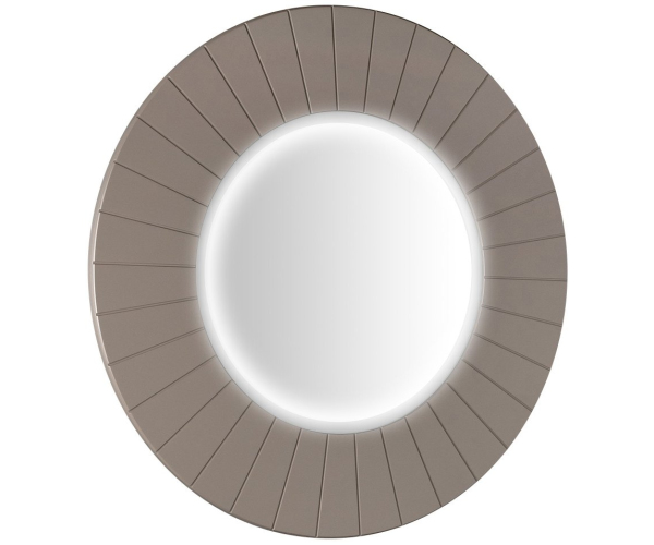 Sapho Lumiro Strip Kulaté Zrcadlo S Led Osvětlením V Rámu ø 90cm, Agila