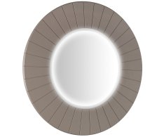 Sapho Lumiro Strip Kulaté Zrcadlo S Led Osvětlením V Rámu ø 90cm, Agila