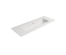 Gsi Pura Keramické Umyvadlo Slim 122x46cm, Bez Otvoru, Bílá Mat