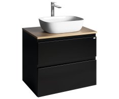 Aqualine Altair Skříňka S Deskou 68 Cm, černá Mat/dub Emporio