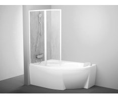 Vanová zástěna VSK2 Rosa - VSK2 Rosa 140 L, bílá+rain