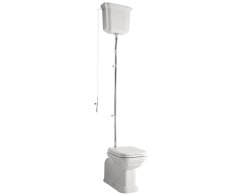 Kerasan Waldorf Wc Mísa S Nádržkou, Spodní/zadní Odpad, Bílá-chrom