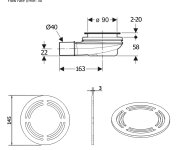 Polysan Flexia Vaničkový Sifon, Průměr 90mm, Dn40, Kruhová Krytka Nerez Mat