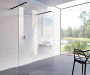 Sprchový kout Walk-In model Free - Walk-In Free Set 130, černá+transparent GW9FJ030SZ1