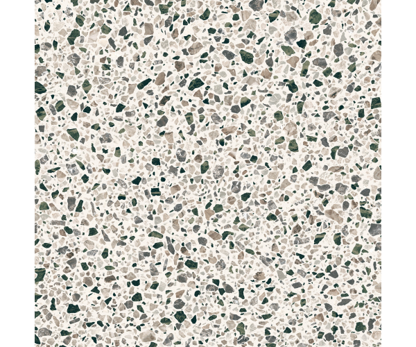 Dlažba jako terrazzo Caesar Civic Multicolor Cold 60x60 Mat. Rett. - bílá