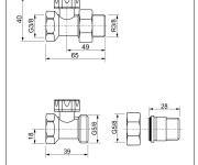Uzavírací A Regulační šroubení Luxor - Přímé - 1/2" - Dd 121 DC11262100