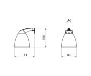 Sapho Candela Nástěnné Led Svítidlo, 4 W, 83x108x114mm, Ip44, Bronz