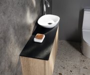 Sapho Premio Deska Kompozit 80x23,5cm, černá Mat