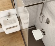 Sprchové sedátko Ovo B II - Sedátko Ovo B II, nerez/opal B8F0000052