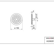 Superslim, Pevná Sprcha, Průměr 150 Mm, Nerezová AQS62015