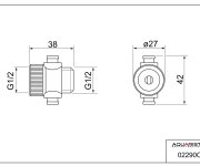 Ventil Před Sprchovou Hadici - Plast/chrom 02290C