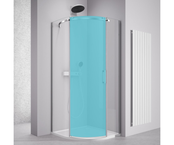 Polysan Thron Komponent čtvrtkruhová Sprchová Zástěna 900x900mm, čiré Sklo, Levá