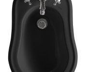 Kerasan Retro Bidet Stojící 38,5x60cm, černá Mat