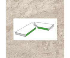 Castelvetro Quartz Stones Silver Gradone Torato Ang. Interno 30x60 (20mm) - 2pc