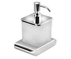 Sapho Flori Dávkovač Mýdla, 300ml, Mléčné Sklo, Chrom