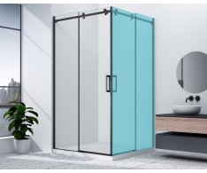 Gelco Dragon Black Sprchové Posuvné Dveře Rohový Vstup 800mm, čiré Sklo