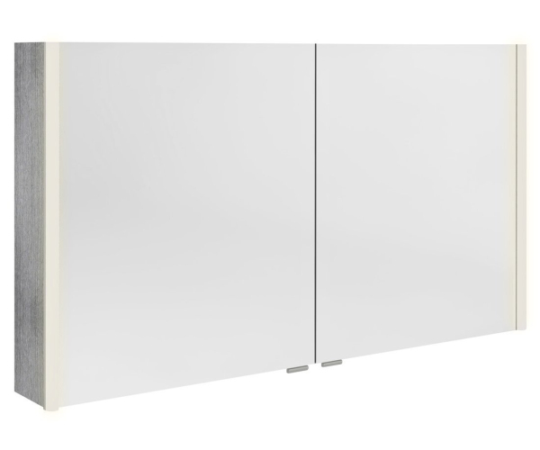 Sapho Alix Galerka S Led Osvětlením, 2x Dvířka, 126x70x17,5cm, Dub Stříbrný