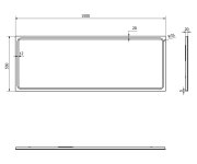 Sapho Gemini Zrcadlo S Led Osvětlením 150x55cm