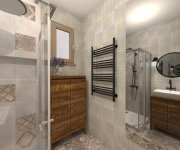 Vizualizace retro koupelny ve stylu patchwork s obklady Bestile Pames Bistrot