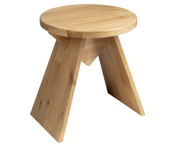 Sapho Astyle Kulatá Stolička ø 36x41cm, Masiv Přírodní Dub