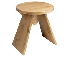 Sapho Astyle Kulatá Stolička ø 36x41cm, Masiv Přírodní Dub