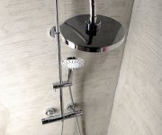 Aqualine Liga Sprchový Sloup S Termostatickou Baterií, Chrom