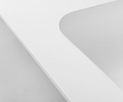 Sapho Aruba Umyvadlo, Rockstone, 140x51,5cm, Pravé, Bílá Mat