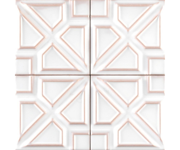 Retro dekor Grazia Formelle Milano Cotto 13x13 - bílá