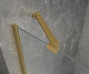 Polysan Globe Gold Matt čtvrtkruhový Sprchový Kout 800x800mm, Matné Sklo, Pravé