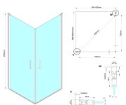 Gelco Loro Sprchové Dveře Jednodílné Pro Rohový Vstup 900mm, čiré Sklo