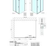 Polysan Easy Sprchové Dveře 1400mm, čiré Sklo