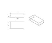 Sapho Ska Konzole Pod Umyvadlo/desku 100x22x51cm, černá Mat