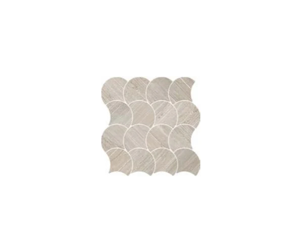 Mozaika jako kámen Coem Wide Gress++ Versatile Deco Vein Mosaico Wavy Grigio 28x4x28,4 Nat. Rett. - šedá