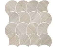 Coem Wide Gress++ Versatile Deco Vein Mosaico Wavy Grigio 28x4x28,4 Nat. Rett.