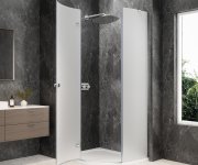 Polysan Globe Chrome čtvrtkruhový Sprchový Kout 1000x800mm, Matné Sklo, Levé
