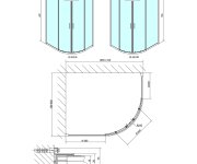 Polysan Easy čtvrtkruhová Sprchová Zástěna 1100x800mm, L/r, čiré Sklo