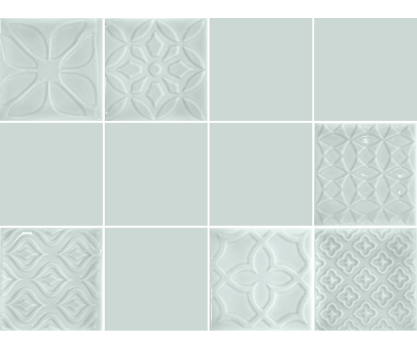 Vzorovaný dekor Aleluia Urban Atelier Decor Glam Artico 10x10 - šedá