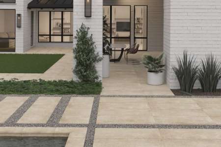 Béžová venkovní dlažba Castelvetro Konkrete Beige