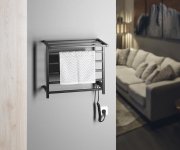 Sapho Elzor Elektrický Sušák Ručníků 500x470 Mm, 60 W, černá Mat